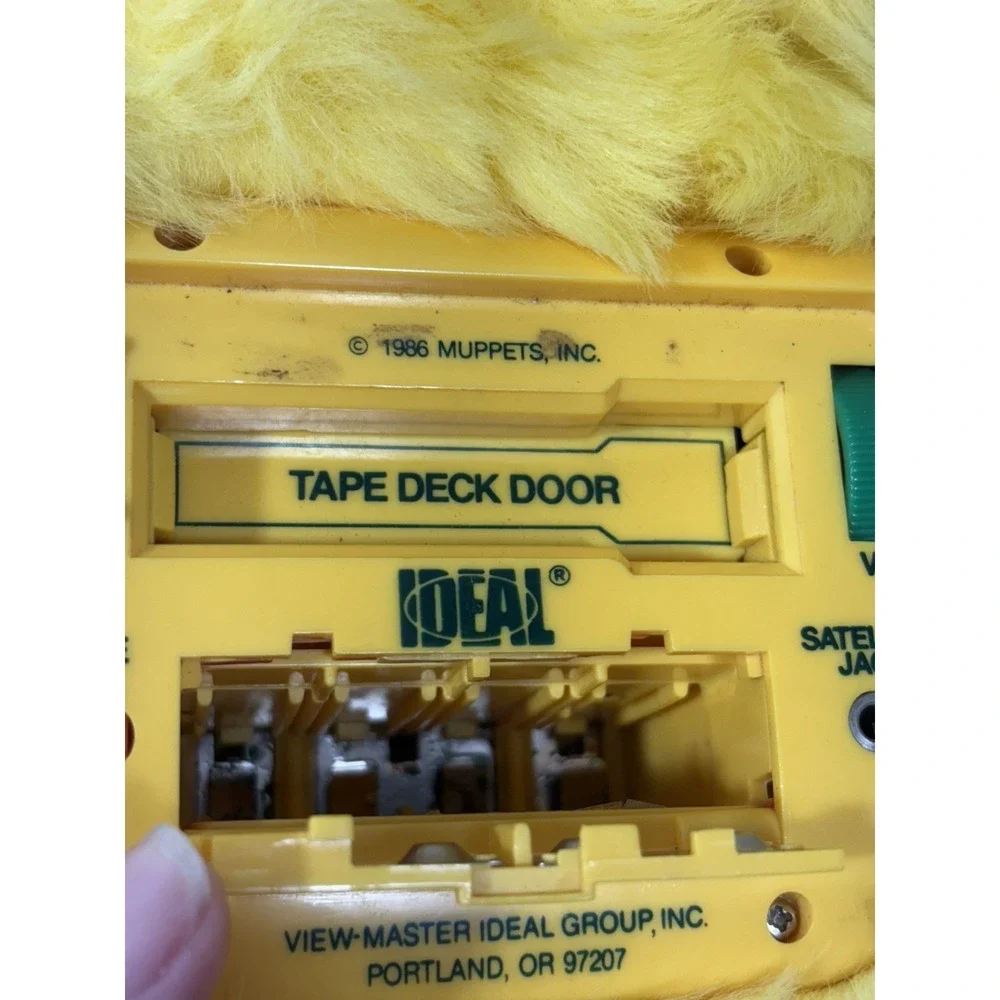 Vtg Sesame Street Big Bird 1986 Ideal Talking Toy + Book  For Repair Parts AS IS